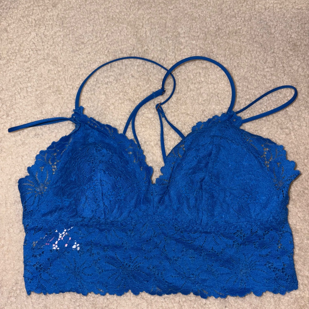 Victoria's Secret PINK Lace Bralette in Bold Blue